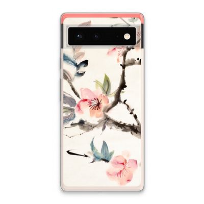 Japanse bloemen: Google Pixel 6 Transparant Hoesje