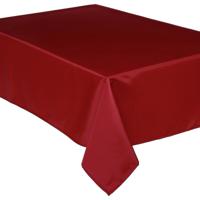Tafelkleed rechthoekig 240 x 140 cm rood polyester - Tafellakens - thumbnail