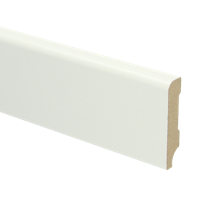 MDF Koloniale plint 60x12 voorgelakt RAL9010 - lengte 240cm MDF Koloniale plint 60x12 voorgelakt RAL9010 - lengte 240cm