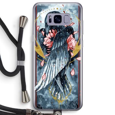 Golden Raven: Samsung Galaxy S8 Plus Transparant Hoesje met koord