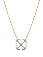 Off-White Arrow embellished pendant necklace - Or