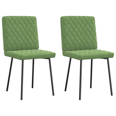 Eetkamerstoelen 2 st fluweel lichtgroen