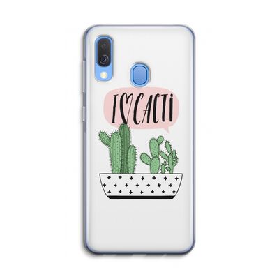 I love cacti: Samsung Galaxy A40 Transparant Hoesje