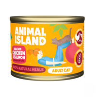 ANIMAL ISLAND Kip met zalm - nat kattenvoer - 200 g