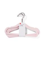 HEMA Kledinghanger Klein Velours Roze - 6 Stuks HEMA Kledinghanger Klein Velours Roze - 6 Stuks