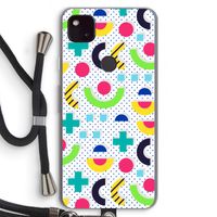 8-bit N°1: Pixel 4a 5G Transparant Hoesje met koord
