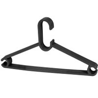 Storage Solutions kledinghangers - set van 10x - kunststof - zwart - thumbnail