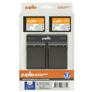 Jupio Value Pack: 2x Battery BLX-1 / BLX1 + USB Dual Charger