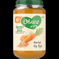 Olvarit 6+ Maanden Wortel Kip Rijst 200g bij Jumbo