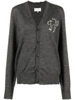 Maison Margiela cardigan en maille intarsia - Gris - thumbnail