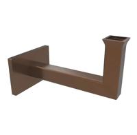 Bronzen rechthoekige leuningdrager voor vlakke trapleuning (blind) - per stuk
