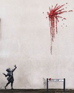 Sling Shot Girl Banksy Art Print 30x40cm