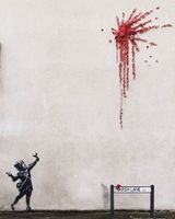 Sling Shot Girl Banksy Art Print 30x40cm - thumbnail