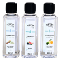 Maison Berger Navullingen set - voor geurbrander - Fresh Spirit / Zest of Verbena / Thé Blanc Purité 3 x 250 ml
