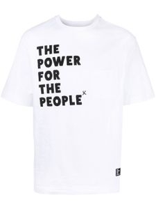 The Power For The People t-shirt à logo imprimé - Blanc