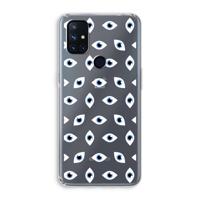 Eyes pattern: OnePlus Nord N10 5G Transparant Hoesje - thumbnail