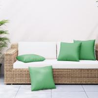 VidaXL Bankkussens 4 st 50x50 cm stof groen VidaXL Bankkussens 4 st 50x50 cm stof groen