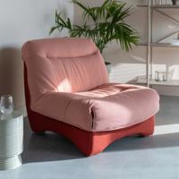 ZILT Fauteuil 'Tyhesha' Bouclé, kleur Roze