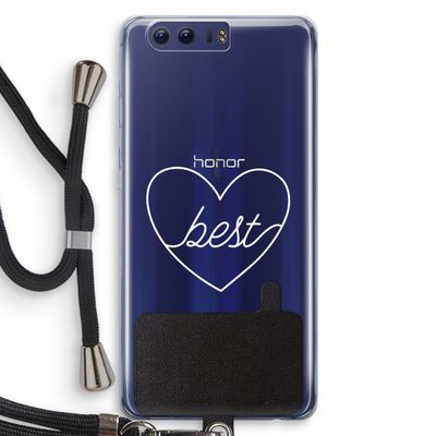 Best heart pastel: Honor 9 Transparant Hoesje met koord