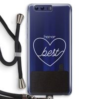 Best heart pastel: Honor 9 Transparant Hoesje met koord
