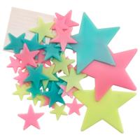 Ostaria Kids Glow in the dark Sterrenstelsel - 50x stuks - multi - kinderkamer - decoratie