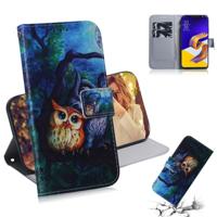 Olieverf uil patroon gekleurde tekening horizontale Flip lederen case voor ASUS Zenfone 5Z ZS620KL/Zenfone 5 ZE620KL met houder & card slots & portem