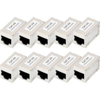 Digitus DN-93905-10 Digitus CAT 6A modulaire koppeling, afgeschermd - 10 st. DN-93905-10 RJ45, behuizing (koppeling) Aantal polen (sensoren) 8 Zilver 10 stuk(s)