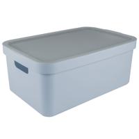 Sunware opbergbox Sigma Home met deksel - kunststof - 45 liter - lichtblauw