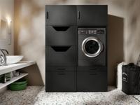 Kast WASHING 1 machine met kast voor wasgoed LARGE zwart