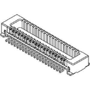 Molex 55650-0488 Mezzanineconnector Totaal aantal polen: 40 Rastermaat: 0.5 mm Inhoud: 1 stuk(s) Tape on Mini reel