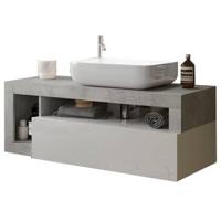 Benvenuto Design Hamburg 110 cm Zwevend Wastafel en Onderkast Beton