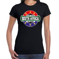 Have fear South Africa is here / Zuid Afrika supporter t-shirt zwart voor dames