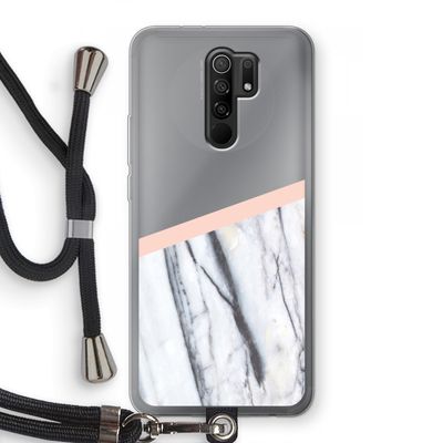 A touch of peach: Xiaomi Redmi 9 Transparant Hoesje met koord