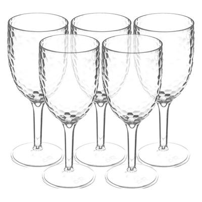 Wijnglazen Estiva - 4x - transparant - onbreekbaar kunststof - 350 ml