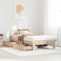Bedframe zonder matras massief grenenhout 90x190 cm