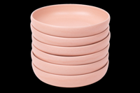 Set van 6 diepe borden - 18 cm - Madeira - roze - Portugees stoneware