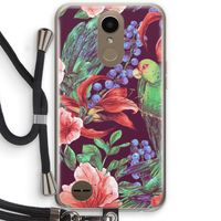 Papegaaien: LG K10 (2017) Transparant Hoesje met koord
