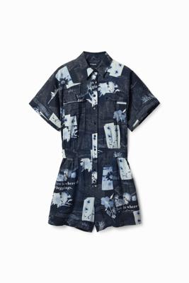 Korte jumpsuit kaarten - BLUE - M