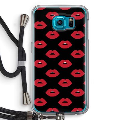 Lips: Samsung Galaxy S6 Transparant Hoesje met koord