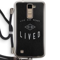 To be lived: LG K10 (2016) Transparant Hoesje met koord