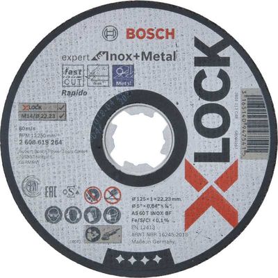 X-LOCK Expert for INOX + Metal 125mm Doorslijpschijf