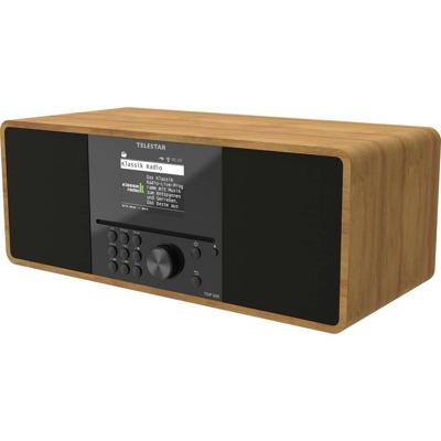 Telestar TOP 300 Holz Internetradio met CD-speler Internet, DAB+, VHF (FM) USB, WiFi, Internetradio, DAB+, CD, Bluetooth, AUX Incl. afstandsbediening Hout Telestar TOP 300 Holz Internetradio met CD-speler Internet, DAB+, VHF (FM) USB, WiFi, Internetradio, DAB+, CD, Bluetooth, AUX Incl. afstandsbediening Hout
