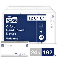 Handdoek Tork H3 c-vouw universal 1-laags naturel 120181 - thumbnail