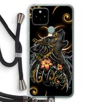 Huilende Wolf: Pixel 5 Transparant Hoesje met koord