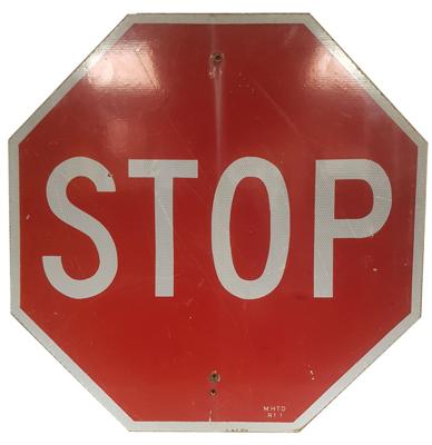 STOP Zwaar Metalen Straatbord - Origineel