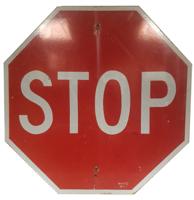 STOP Zwaar Metalen Straatbord - Origineel