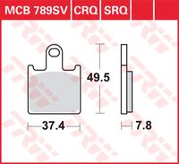 TRW Remblokken, en remschoenen voor de moto, MCB789CRQ Hyper carbon - thumbnail