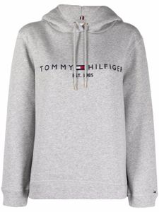 Tommy Hilfiger hoodie à logo brodé - Gris