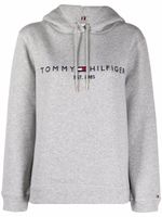 Tommy Hilfiger hoodie à logo brodé - Gris