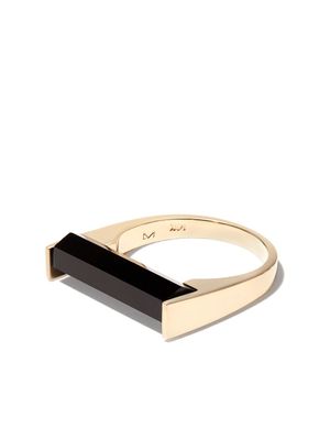 LUIS MORAIS chevalière en or 14ct ornée d'onyx
